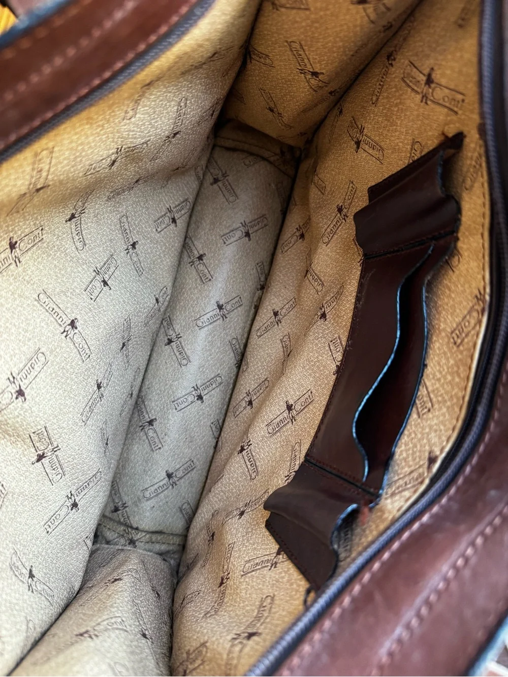 Gianni Conti Brown Leather Shoulder Bag